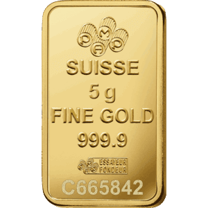 Suisse 5 Gram Gold Bar